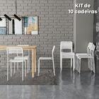 Kit 10 Cadeiras Vilhena Empilhavel Metal E Polipropileno Bran