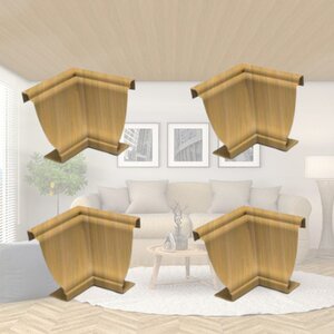 Foto de Kit 10 Caixas Com 120 Peças Cantoneira Interna Pvc 25x25mm Co