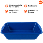 Kit 10 Caixas De Massa 40 Litros Azul Afort
