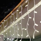 Kit 10 Cascata 400 Leds 10m C/ 8 Funções Morno C/ Fio Branco