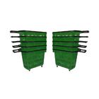 Kit - 10 Cestos Grande Com Rodízio D300 Cód. 3300 Verde - Del