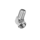 Kit 10 Conectores Coaxial F Rg6 Para Fêmea Coaxial 90 Graus