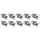 Kit 10 Conjuntos De Mesa Dobravel Com 2 Cadeiras De Madeira 7