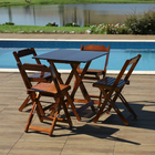 Kit 10 Conjuntos Dobráveis  70x70 Com 4 Cadeiras Dobráveis Im