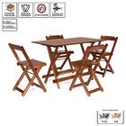 Kit 10 Conjuntos Dobráves 120x70 Com 4 Cadeiras Imbuia -  Móv