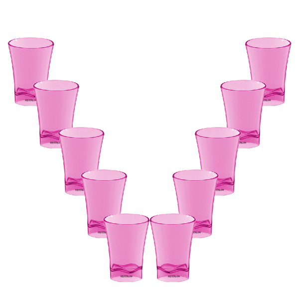 Kit 10 Copos Tequila Shot 50ml Acrílico Rosa