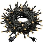 Kit 10 Cordão 100 Led Fixo Branco Morno Fio Verde Blindado 22