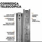 Kit 10 Corrediça Telescópica 40cm Para Gaveta Trilho 5 Pares