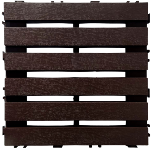 Foto de Kit 10 Decks Madeira Plástico Encaixe Modular Piscina Sacada