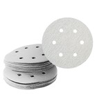 Kit 10 Disco Lixa Pluma Orbital 150mm 6'' 6 Furos Grão 60