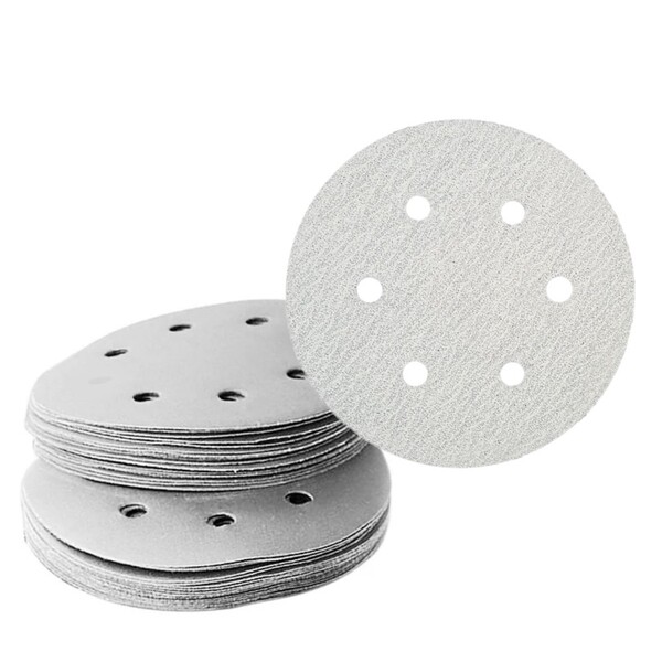 Kit 10 Disco Lixa Pluma Orbital 150mm 6'' 6 Furos Grão 60