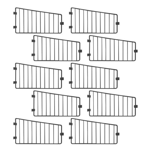 Kit - 10 Divisórias Para Cestos 30cm Preto New Plus - Sa Gônd