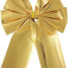 Kit 10 Enfeite Árvore Natal Laço Lacinho Dourado 22cm