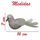 Kit 10 Enfeite Decoração Árvore Natal Pomba Dourada Natalina