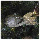 Kit 10 Enfeite Decoração Árvore Natal Pomba Dourada Natalina