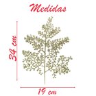 Kit 10 Enfeite Folhagem Natal Galho Dourado Glitter 34cm