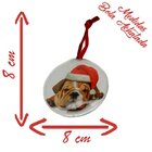 Kit 10 Enfeites De Natal Pendente Foto Personalizada Para Arv