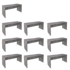 Kit 10 Escrivaninhas 163cm Me4109 Concreto