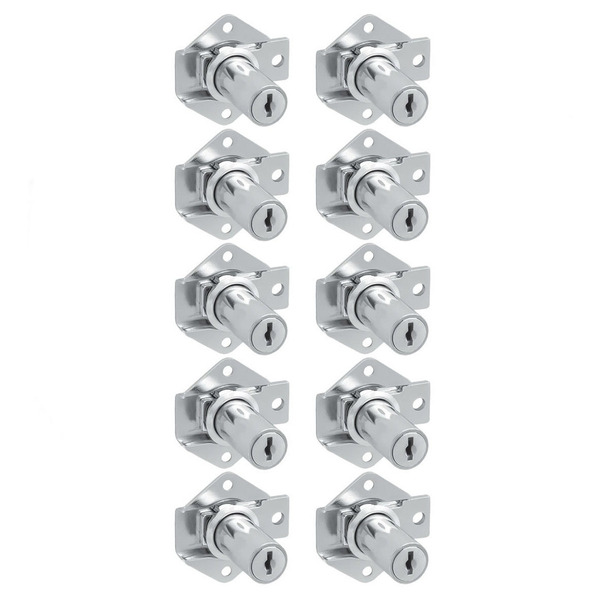 Kit 10 Fechaduras Para Móveis Cano Longo 31mm X D17 2 Chaves