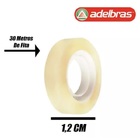 Kit 10 Fita Adesiva Multiuso Transparente 12mm X 30m Adelbras