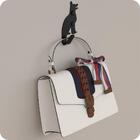 Kit 10 Ganchos De Parede Decorativo Pendurador De Bolsa C.p