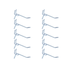 Kit 10 Ganchos Zincados Para Chapa Perfurada - 5 Cm