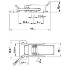 Kit 10 Grampos Fecho Rápido Trava Pressão Fe/e8 Zincado