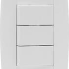 Kit 10 Interruptor 3 Teclas Branco 10a Linha Lev - Ilumi