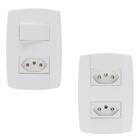 Kit 10 Interruptor+tomada 10a E 30 Tomada Dupla 10a Ilumi