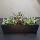 Kit 10 Jardineira De Planta Preta 37x15 Floreira Polietileno