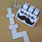 Kit 10 Jogo Dominó Lembrancinha Dia Dos Pais Mdf Branco 10x3x