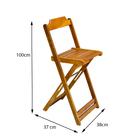 Kit 10 Jogos De Mesa Bistrô De Madeira Com 4 Cadeiras Dobrave