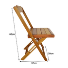 Kit 10 Jogos De Mesa Com 4 Cadeiras De Madeira Dobravel 70x70