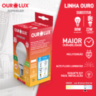 Kit 10 Lâmpada Led Bulbo 12w Branco Frio (6500k) - Ourolux