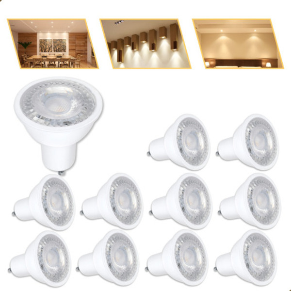 Kit 10 Lâmpada Led Mr16 Dicroica 5w Branco Quente Frio Teto