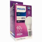 Kit 10 Lâmpada Led Philips 9w Bulbo Branco Neutro 4000K 806lm