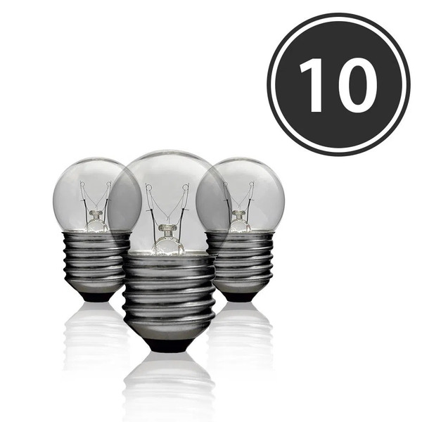 Kit 10 Lâmpadas Bolinha Bg-35 Clara E-27 7w 220v