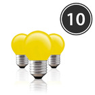 Kit 10 Lâmpadas Bolinha Bg-45 Amarela E-27 15w 127v