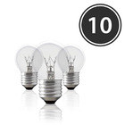 Kit 10 Lâmpadas Bolinha Bg-45 Clara E-27 15w 220v