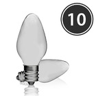Kit 10 Lâmpadas Chupeta C-7 Leitosa E-12 7w 127v