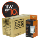 Kit 10 Lâmpadas Led 11w Black+decker Bivolt Luz Branca 6500k
