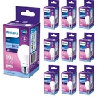 Kit 10 Lâmpadas Led Bulbo 8w E27 6500k Branca Fria Philips