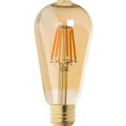 Kit 10 Lâmpadas Led Filamento St64 4w 2200k Retrô Vintage Del