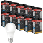 Kit 10 Lâmpadas Led Pêra 7w Bivolt Amarelo 3000k