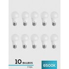 Kit 10 Lâmpadas Led Pêra 7w Bivolt Branco 6500k