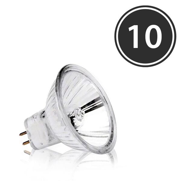 Kit 10 Lâmpadas Mini Dicróica Mr11 Bipino 35w 12v 01393