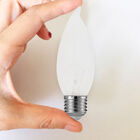 Kit 10 Lâmpadas Vela Bico Torto Fosca E-27 25w 220v