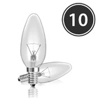 Kit 10 Lâmpadas Vela Lisa Clara Vl-35 E-12 25w 127v