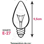 Kit 10 Lâmpadas Vela Lisa Clara Vl-37 E-27 25w 220v