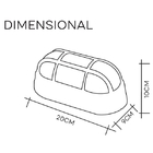 Kit 10 Luminária Arandela Tartaruga Externa Com Grade Marrom/